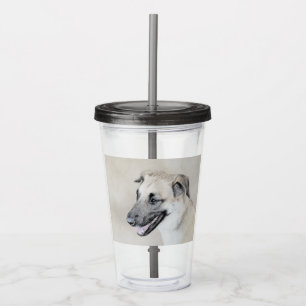 Chinook (Helicopter Ears) Painting - Dog Art Acrylic Tumbler