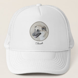 Chinook (Helicopter Ears) Painting - Dog Art Trucker Hat