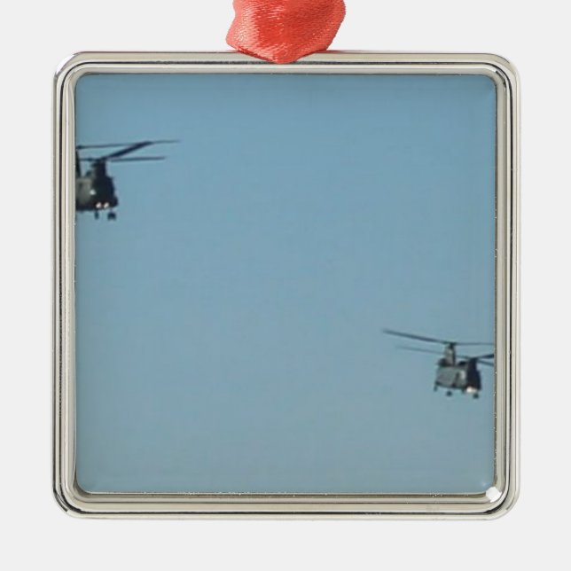 Chinook Helicopters Metal Ornament (Front)