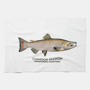 Chinook - King Salmon (spawning phase) Kitchen Towel