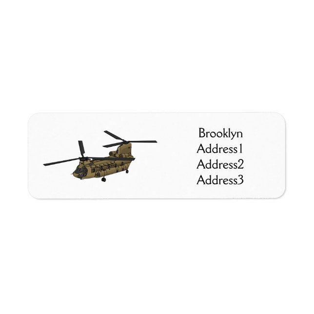 Chinook military helicopter illustration (Front)