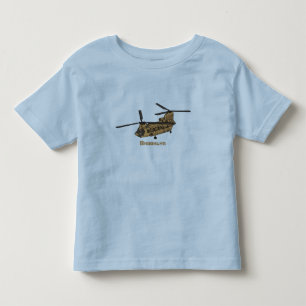 Chinook military helicopter illustration toddler t-shirt