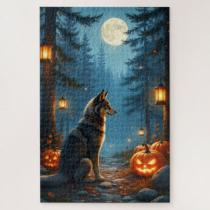 Chinook Northern Forest Halloween Artwork Jigsaw Puzzle