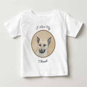 Chinook (Pointed Ears) Painting - Original Dog Art Baby T-Shirt