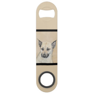 Chinook (Pointed Ears) Painting - Original Dog Art Bar Key