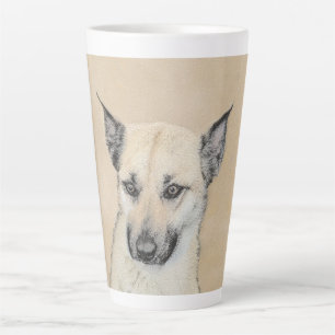 Chinook (Pointed Ears) Painting - Original Dog Art Latte Mug