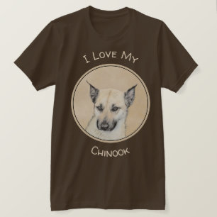 Chinook (Pointed Ears) Painting - Original Dog Art T-Shirt