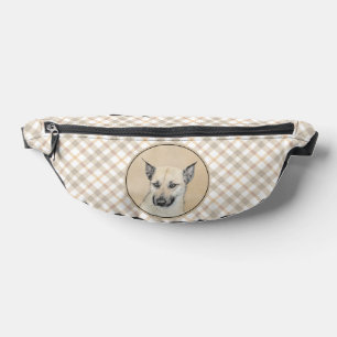 Chinook Puppy Pointed Ears Painting Pet Dog Art Fanny Pack
