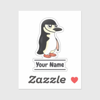 Chinstrap Penguin cartoon with custom text