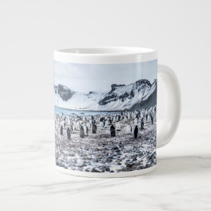 Chinstrap Penguin Colony Landscape Large Coffee Mug