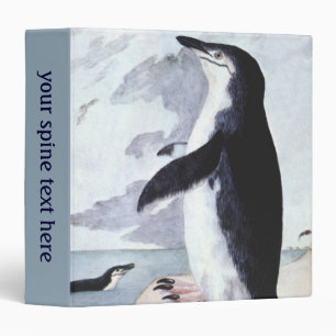 Chinstrap Penguin, Vintage Birds from Antarctica Binder