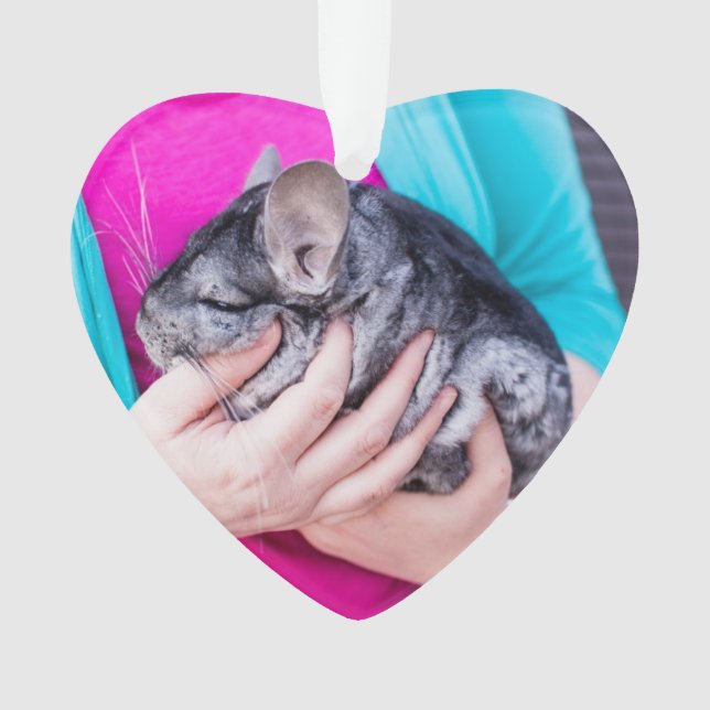 Chinta! Chinchilla Love Ornament (Front)