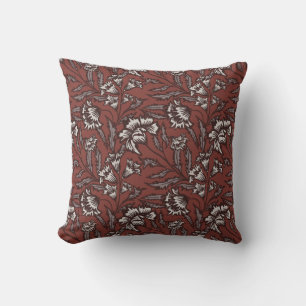Chintz botanical flora dopamine decor throw pillow