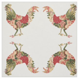 Chintz Chicken Combed Cotton Fabric