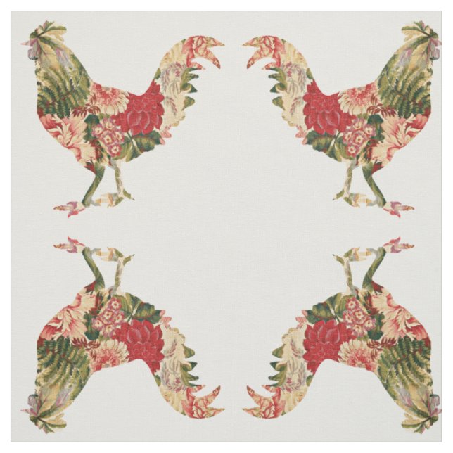 Chintz Chicken Combed Cotton Fabric (Swatch)