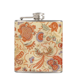Chintz Paisley Antique Floral Pattern Hip Flask