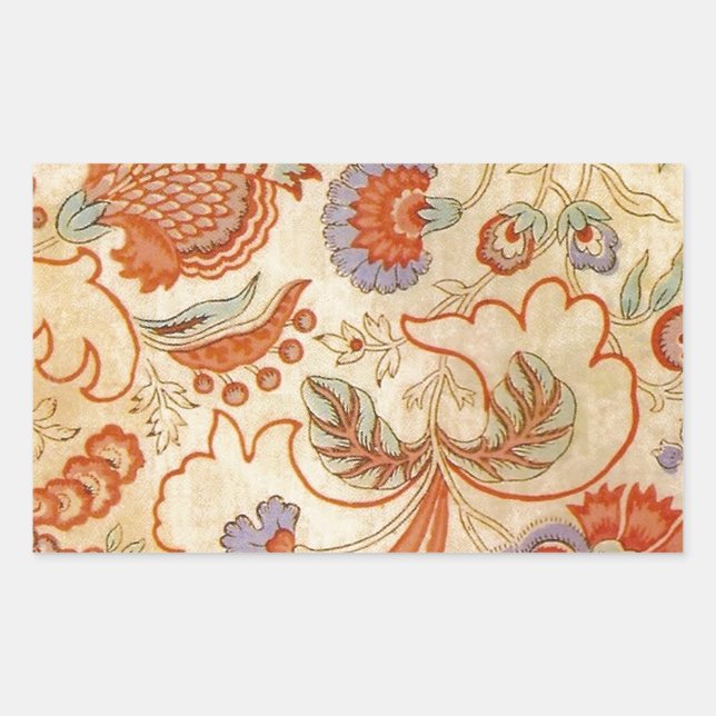 Chintz Paisley Antique Floral Pattern Sticker (Front)