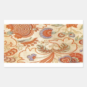 Chintz Paisley Antique Floral Pattern Sticker