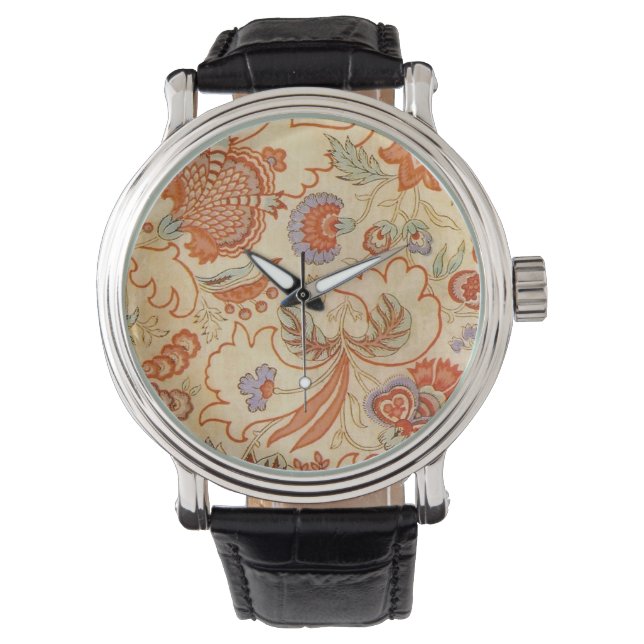 Chintz Paisley Antique Floral Pattern Watch (Front)