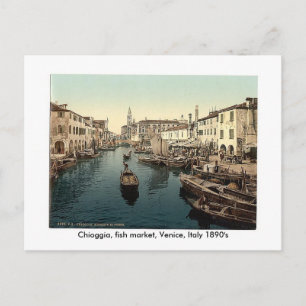 Chioggia, fish market, Venice, Italy 18... Postcard