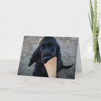 Chiot adorable de cocker - carte de voeux