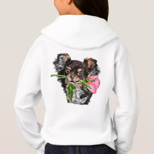 Chiot avec cadeau Sweat - shirt à capuche Rose