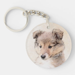 Chiot de chien de berger de Shetland peignant