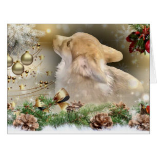 Chiot de corgi de Noël