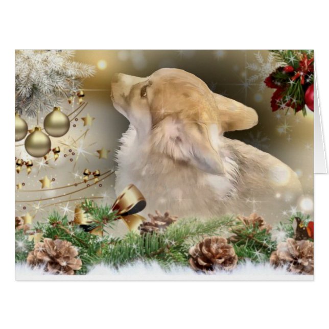 Chiot de Noël Corgi (Devant horizontal)