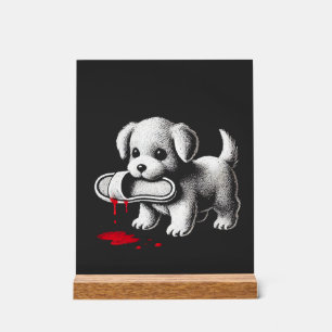 Chiot Mignon avec Chemise Pantoufle Humour Noir Am