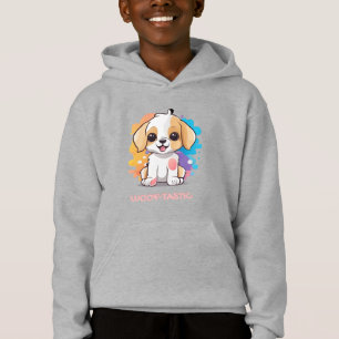 Chiot mignon avec des points colorés