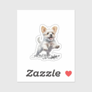 Chiot Mignon pour Autocollant