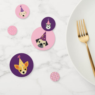 Chiot Party, Chig Party rose et violet Confetti