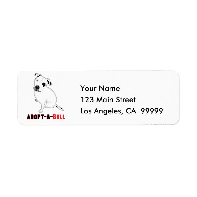 Chiot Pitbull blanc ADOPT-A-BULL (Devant)