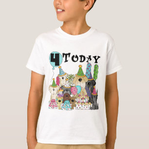 Chiots 4e anniversaire Bash Tshirts et cadeaux