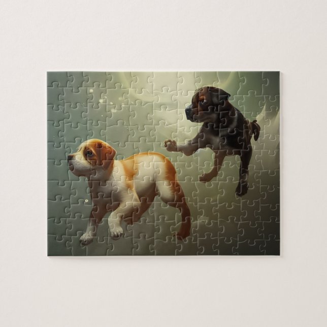 Chiots Courir Dans L'Espace Puzzle (Horizontal)
