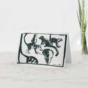 Chiots de Meerkat - carte d'art