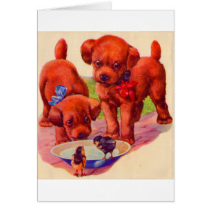 Chiots et oiseaux des années 1930