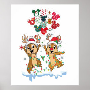 chip and dale christmas poster