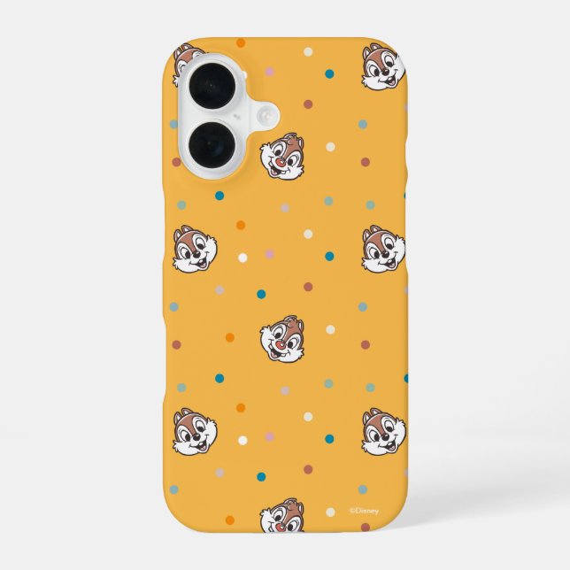 Chip and Dale Polka Dot Pattern iPhone 16 Case (Back)