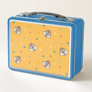 Chip and Dale Polka Dot Pattern Metal Lunch Box