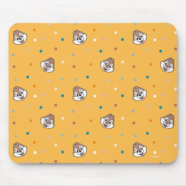 Chip and Dale Polka Dot Pattern Mouse Pad (Front)