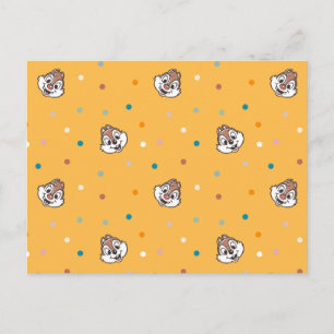 Chip and Dale Polka Dot Pattern Postcard