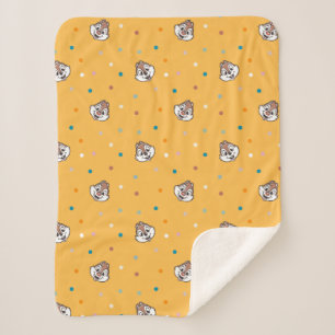 Chip and Dale Polka Dot Pattern Sherpa Blanket