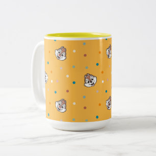 Chip and Dale Polka Dot Pattern Two-Tone Coffee Mug
