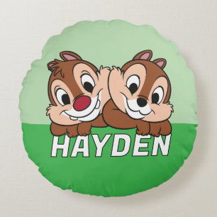 Chip & Dale Smile Round Pillow