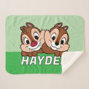 Chip & Dale Smile Sherpa Blanket