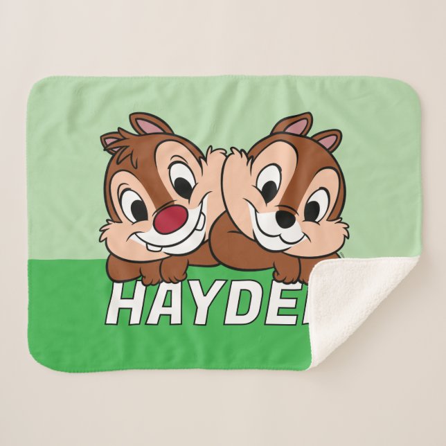 Chip & Dale Smile Sherpa Blanket (Front (Horizontal))