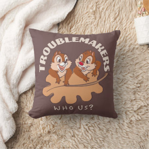 Chip & Dale Troublemakers Throw Pillow