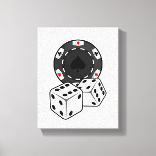 Chip & Dice for Poker Canvas Print